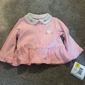 NWT, kitten button shirt